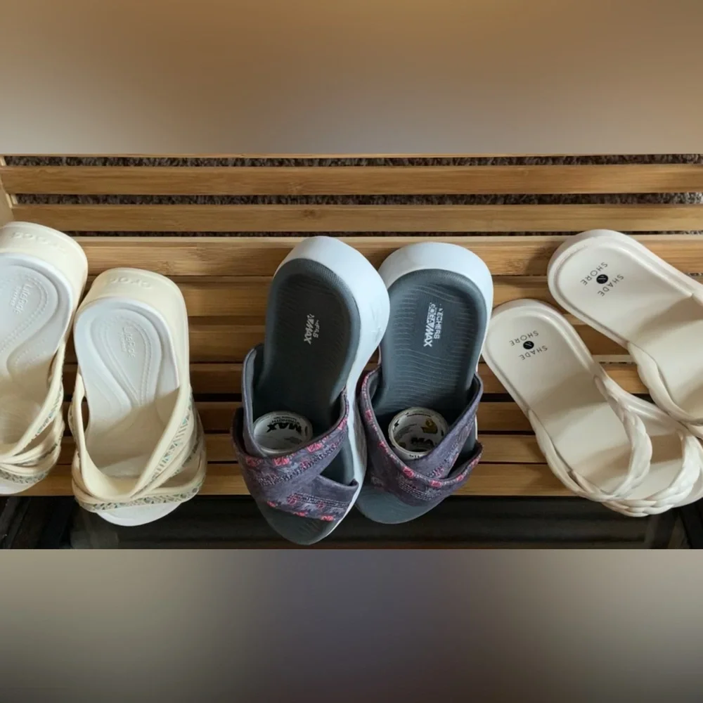 Bundle 3 Sandals-One Crocs, One Sketchers, One S & S, All Sz-8 Used/Nice/Clean